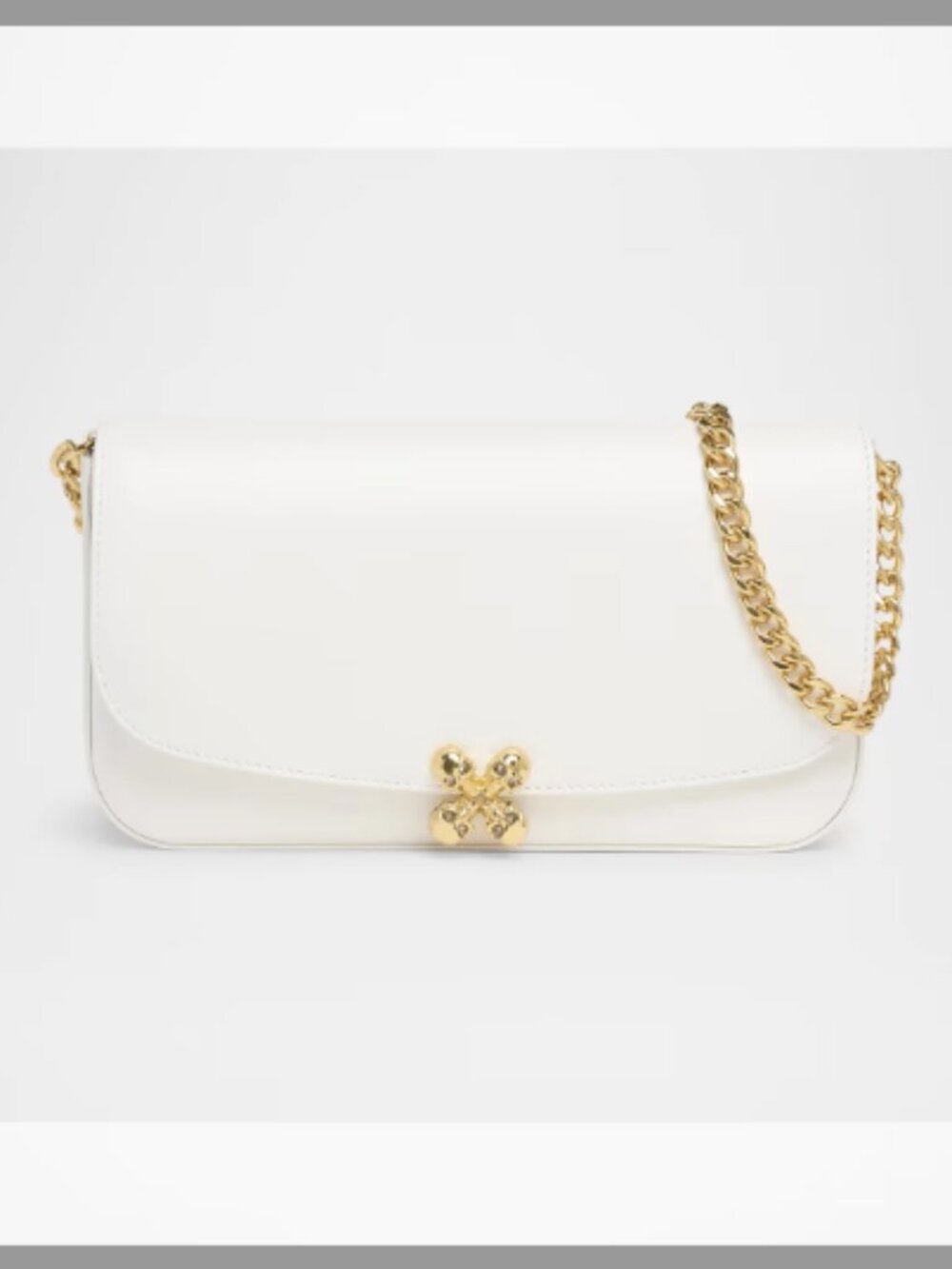 McQueen NWT Skull Flower Leather Shoulder Bag (ORIG. $1350)